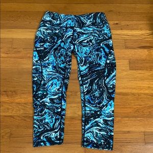 Zella cropped marble legging yoga pants Small